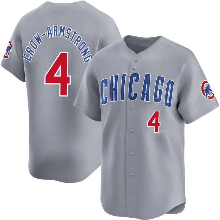 Chicago Cubs #4 Pete Crow-Armstrong Gray Jereymy Limited Stitched Jersey