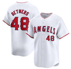 Los Angeles Angels #48 Reid Detmers White Jereymy Home Limited Stitched Jersey