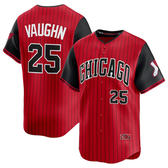 Chicago White Sox #25 Andrew Vaughn Red Black Jereymy 2025 City Connect Limited Stitched Jersey