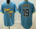 Milwaukee Brewers #19 Robin Yount Powder Blue Jereymy Limited Jersey
