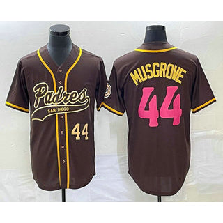 San Diego Padres #44 Joe Musgrove Number Brown Jereymy NEW 2023 City Connect Cool Base Stitched Jersey