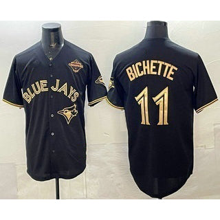Toronto Blue Jays #11 Bo Bichette Black Gold Jereymy 2025 American League Champions Limited Stitched Jersey