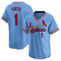 St. Louis Cardinals #1 Ozzie Smith Royal Jereymy Throwback Cooperstown Limited Jersey