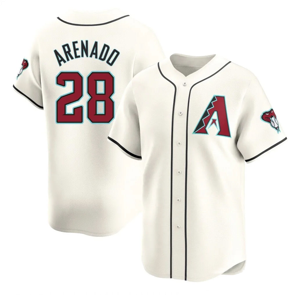 Arizona Diamondbacks #28 Nolan Arenado Player Cream Jereymy Limited Home Game Stitched Jerseys