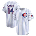 Chicago Cubs #14 Ernie Banks White Jereymy Cool Base Stitched Jersey