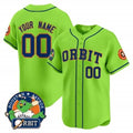 Custom Houston Astros Orbit Patch Green Jereymy Vapor Premier Limited Jersey ¨C All Stitched