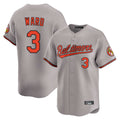 Baltimore Orioles #3 Taylor Ward Player Gray Jereymy Limited Home Game Stitched Jerseys