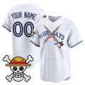 Custom Toronto Blue Jays x One Piece White Jereymy Vapor Premier Limited Jersey - Stitched