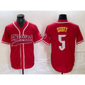 Philadelphia Phillies #5 Bryson Stott Red Jereymy Cool Base Stitched Jersey