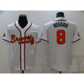Atlanta Braves #8 Eddie Rosario 2022 White Gold Jereymy World Series Champions Program Cool Base Stitched Jersey