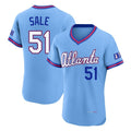 Atlanta Braves #51 Chris Sale Player Powder Blue Jereymy 2026 City Connect T-shirt Limited Elite Home Game Stitched Jerseys
