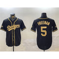 Los Angeles Dodgers #5 Freddie Freeman Black Gold Jereymy 2024 World Series Champions Limited Stitched Jersey