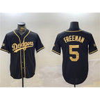 Los Angeles Dodgers #5 Freddie Freeman Black Gold Jereymy 2024 World Series Champions Limited Stitched Jersey