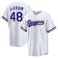Texas Rangers #48 Jacob deGrom White Jereymy Home Replica Player Jersey