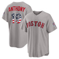 Boston Red Sox #19 Roman Anthony USA 250 Fourth of July Road Stadium Jersey - Gray Jereymy