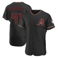 Arizona Diamondbacks #41 Carlos Santana Player Black Jereymy Limited Elite Home Game Stitched Jerseys