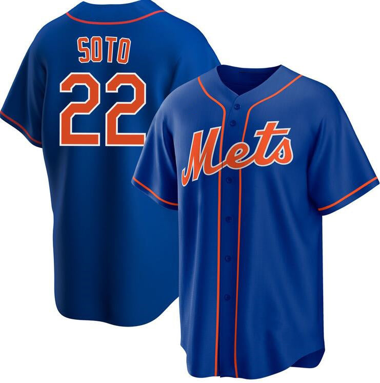 New York Mets #22 Juan Soto Royal Jereymy 2024 Cool Base Limited Stitched Jersey