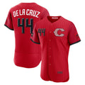 Cincinnati Reds #44 Elly De La Cruz Red Jereymy 2026 City Connect Authentic Sponsor Patch Jersey