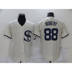 Chicago White Sox #88 Luis Robert 2021 Cream Navy Jereymy Field of Dreams Name Flex Base Stitched Jersey