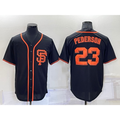 San Francisco Giants #23 Joc Pederson Black Jereymy Alternate Jersey