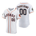 Custom Houston Astros Active Player White Jereymy 2022 World Series Flex Base Stitched Jersey 2