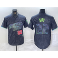 Tampa Bay Rays #22 Jose Siri Number Charcoal Jereymy 2024 City Connect Limited Stitched Jerseys