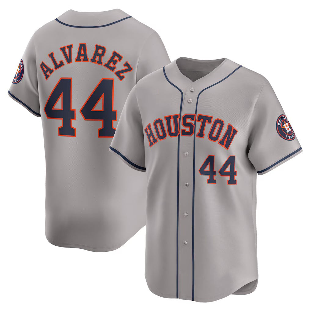 Houston Astros #44 Yordan Alvarez Gray Jereymy Away Limited Player Jersey