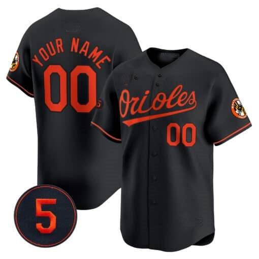 Custom Baltimore Orioles Robinson Patch Vapor Premier Limited Jersey ¨C Black 2 Jereymy