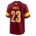 W.Commanders #23 Trey Amos Burgundy Jereymy Team Game Jersey