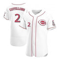 Cincinnati Reds #2 Nick Castellanos White Jereymy 2021 Home Player Jersey