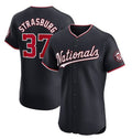 Washington Nationals #37 Stephen Strasburg Navy Jereymy Alternate Elite Stitched Jersey