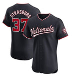 Washington Nationals #37 Stephen Strasburg Navy Jereymy Alternate Elite Stitched Jersey