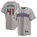 Arizona Diamondbacks #41 Carlos Santana Player Gray Jereymy Road Home Game Stitched Jerseys