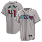 Arizona Diamondbacks #41 Carlos Santana Player Gray Jereymy Road Home Game Stitched Jerseys