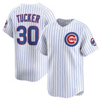 Chicago Cubs #30 Kyle Tucker White Jereymy Home Limited Player Jersey