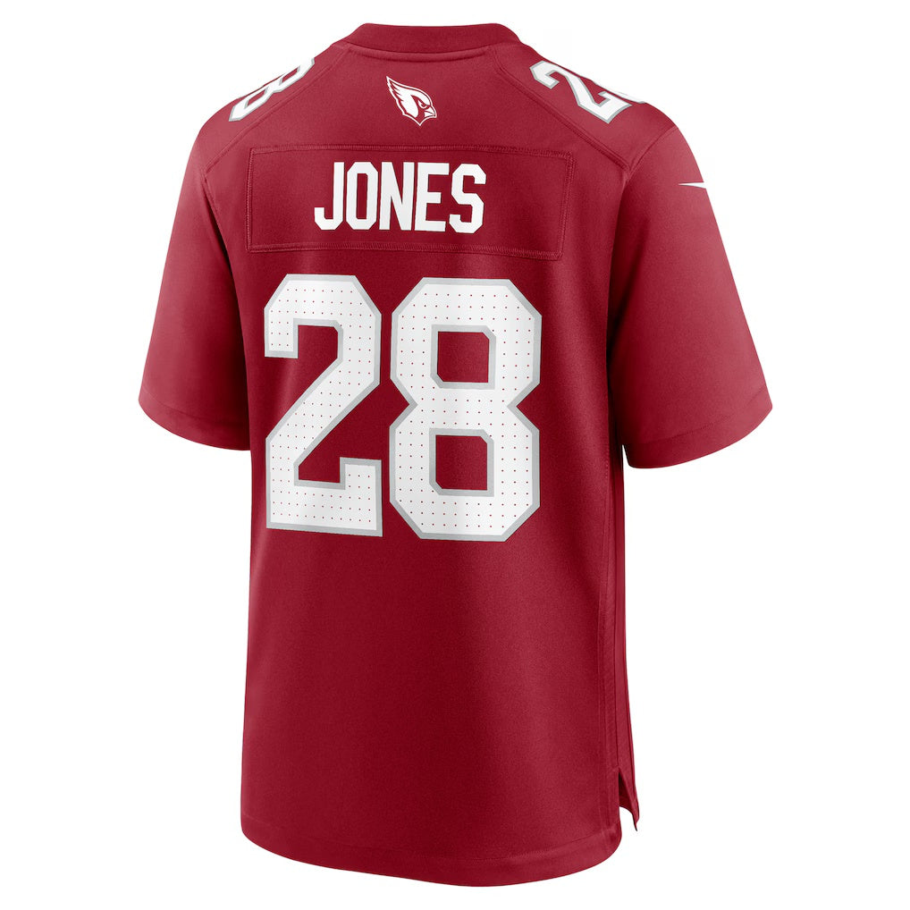 A.Cardinals #28 Elijah Jones Cardinal Jereymy Team Game Jersey