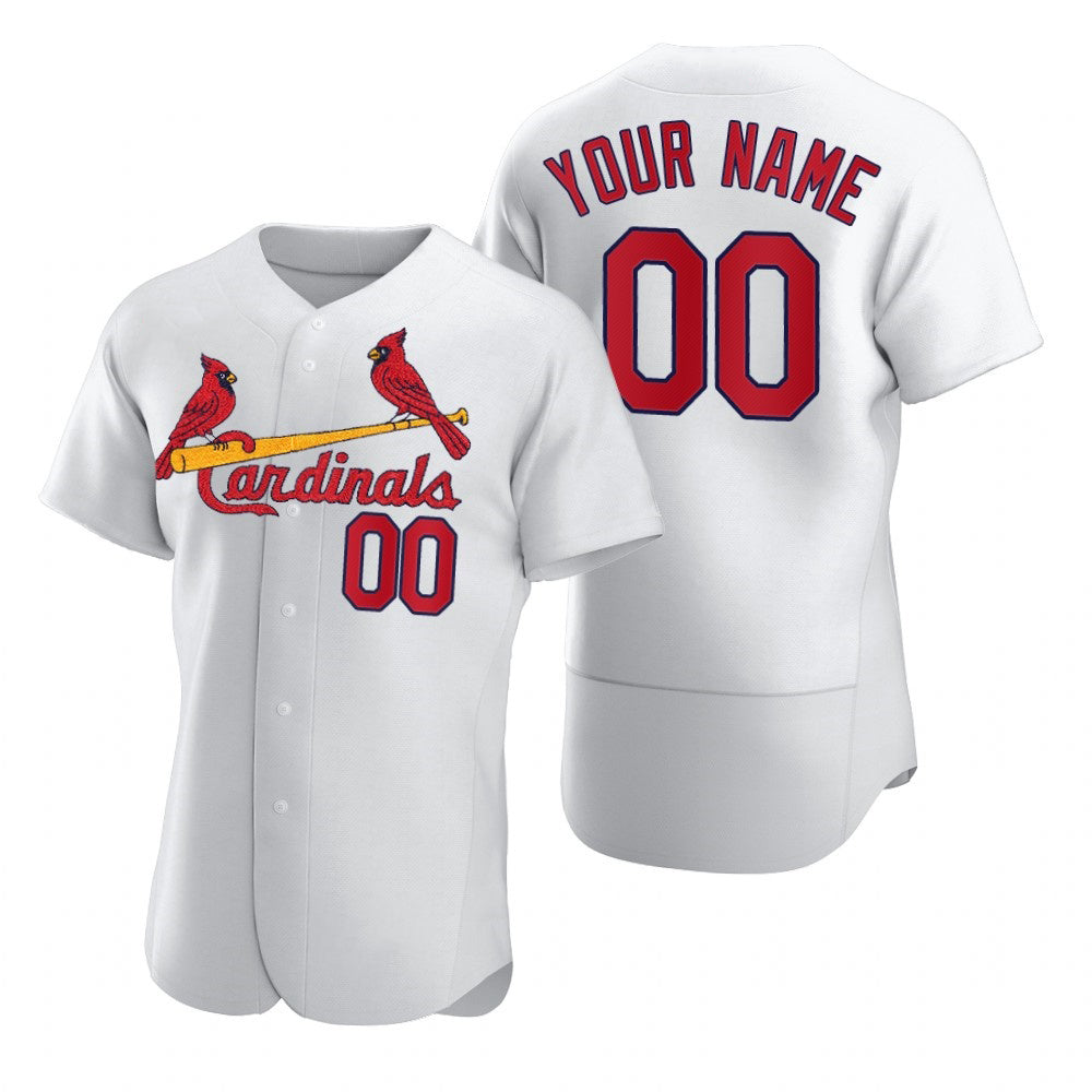 Custom St. Louis Cardinals White Jereymy 2020 Stitched Flex Base Jersey
