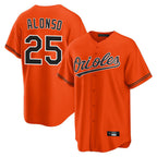 Baltimore Orioles #25 Pete Alonso Player Orange Jereymy Home Game Stitched Jerseys