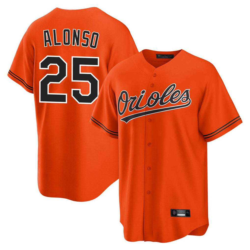 Baltimore Orioles #25 Pete Alonso Player Orange Jereymy Home Game Stitched Jerseys