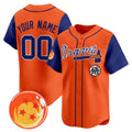 Custom Atlanta Braves x Dragon Ball Royal Orange Jereymy Vapor Premier Limited Jersey - All Stitched