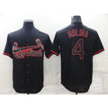 St. Louis Cardinals #4 Yadier Molina Lights Out Black Jereymy Fashion Stitched Cool Base Jersey