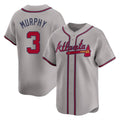 Atlanta Braves #3 Dale Murphy Player Gray Jereymy Limited Home Game Stitched Jerseys