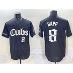 Chicago Cubs #8 Ian Happ Black Jereymy 'Gothic North Side Edition' Vapor Premier Limited Stitched Jersey