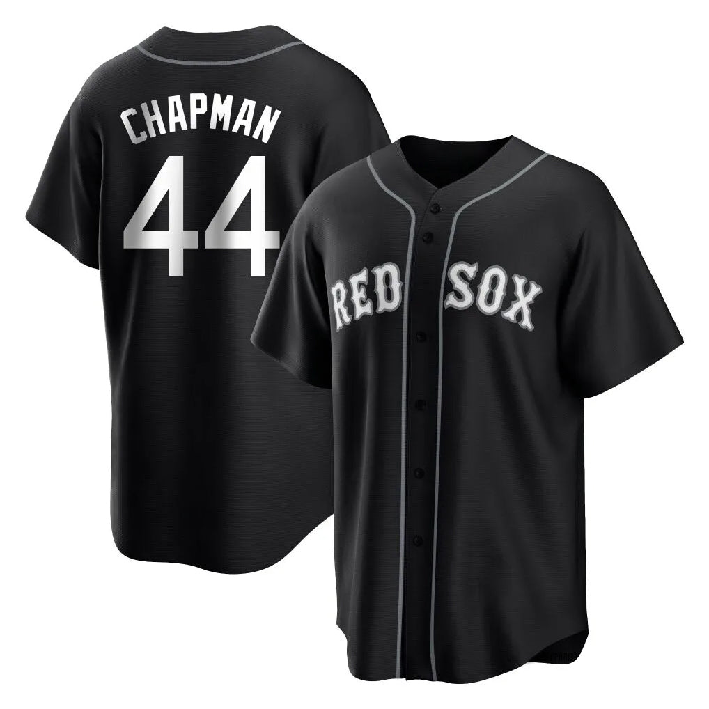 Boston Red Sox #44 Aroldis Chapman Player Black Jereymy Home Game Stitched Jerseys