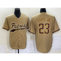 San Diego Padres #23 Fernando Tatis Jr Tan Jereymy NEW 2023 Cool Base Stitched Jersey