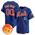 Custom New York Mets x Dragon Ball Royal Jereymy Vapor Premier Limited Jersey - All Stitched
