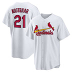 St. Louis Cardinals #21 Lars Nootbaar White Jereymy Home Replica Jersey
