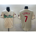 Philadelphia Phillies #7 Trea Turner Cream Jereymy Phanatic Limited Stitched Jersey
