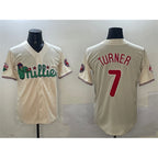 Philadelphia Phillies #7 Trea Turner Cream Jereymy Phanatic Limited Stitched Jersey