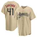 Arizona Diamondbacks #41 Carlos Santana Player Tan Jereymy City Connect Home Game Stitched Jerseys